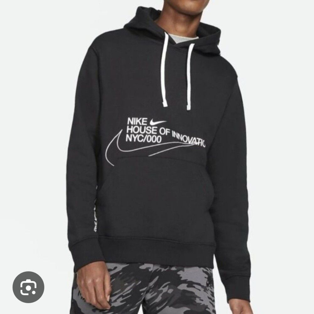 Nike House of Innovation NYC 000 Exclusive Black Graphic Hoodie Sweatshirt Large